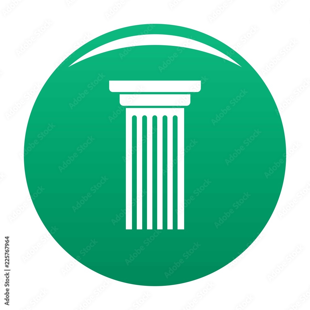 Italian column icon. Simple illustration of italian column vector icon for any design green Italian column icon. Simple illustration of italian column vector icon for any design green