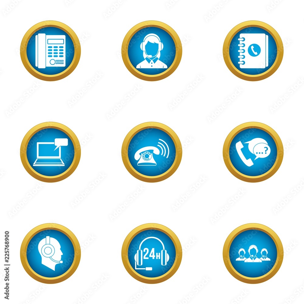Telephone book icons set. Flat set of 9 telephone book vector icons for web isolated on white background Telephone book icons set. Flat set of 9 telephone book vector icons for web isolated on white background