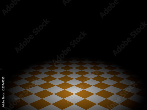 Chess diagonal floor perspective background gold