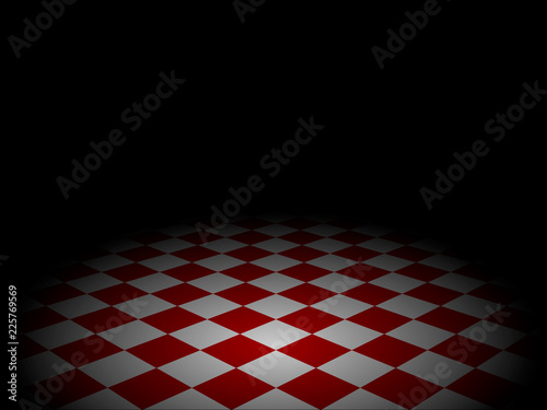 Chess diagonal floor perspective background red