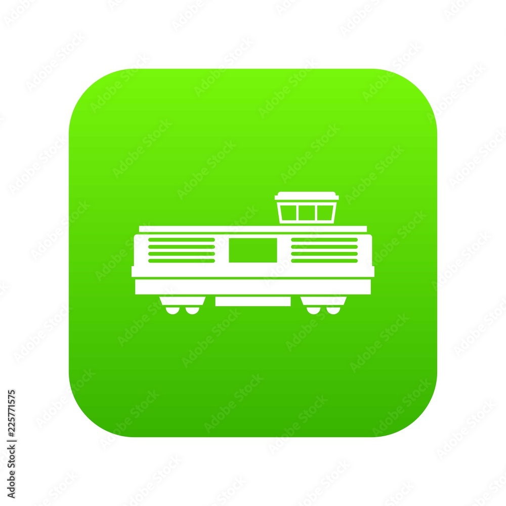 Freight train icon digital green for any design isolated on white vector illustration Freight train icon digital green for any design isolated on white vector illustration
