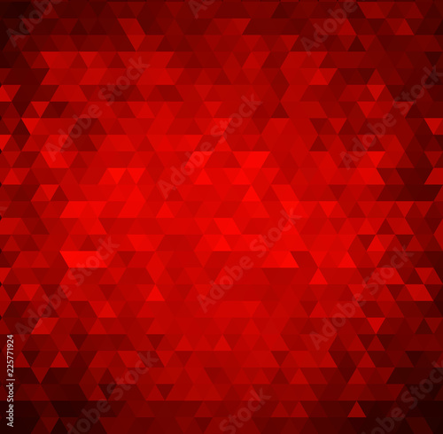 Vector red bright background with triangle shapes