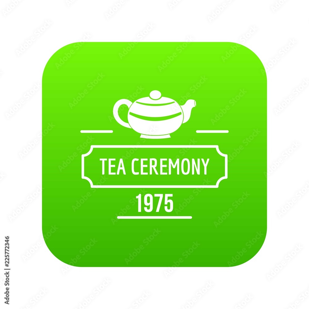China tea icon green vector isolated on white background China tea icon green vector isolated on white background