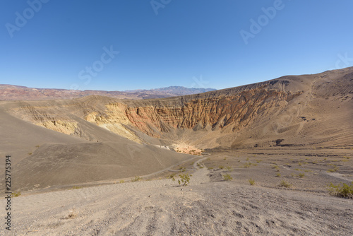 Ubehebe Crater, Death Valley National Park, California, USA. The Crater is a large volcanic crater located at the north of the Cottonwood Mountains. photo
