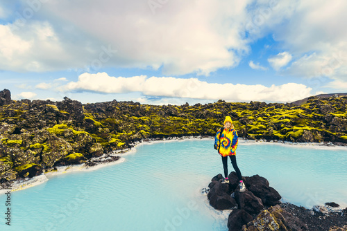 Blue Lagoon near Reykjavik in Iceland. Famous Icelandic Arctic Thermal Spa. Sightseeing