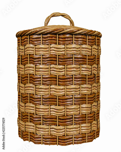 Fotografie basketry in a white backgound