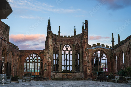 фотографія Coventry Cathedral which was  bombed by Germans in Second World War