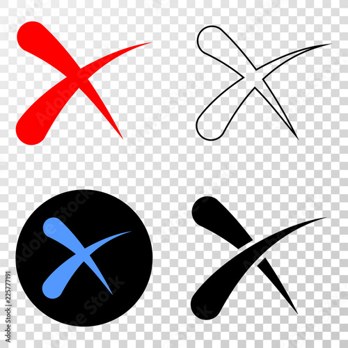 Erase EPS vector pictograph with contour, black and colored versions. Illustration style is flat iconic symbol on chess transparent background.