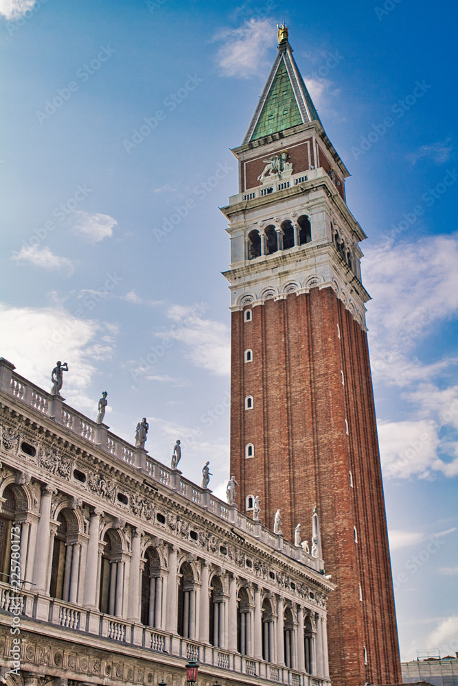 The landmark Campanile in Venice, Italy