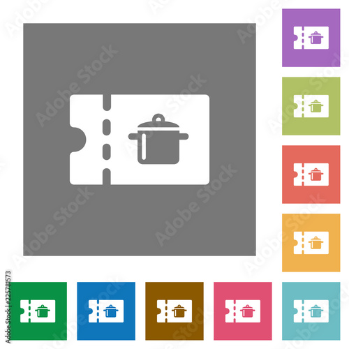 kitchen equipment discount coupon square flat icons