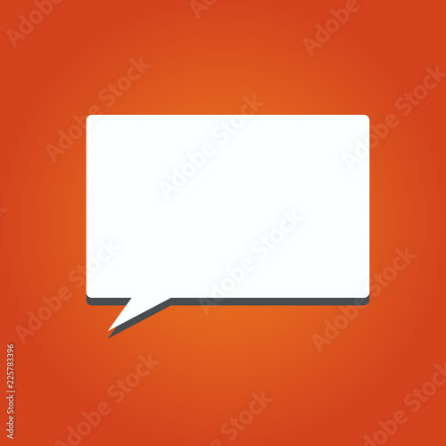 Flat design business Vector Illustration concept copy text for esp Web banners promotional material mock up template. Blank Rectangular shape Halftone Speech Bubble in solid color Text space