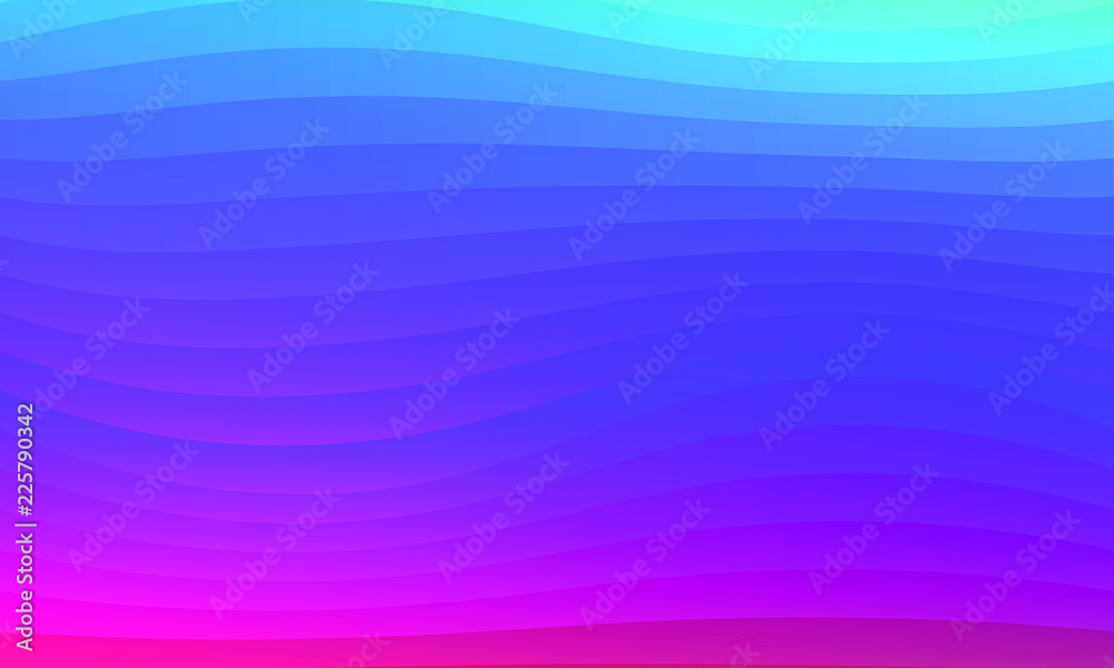 Obraz premium Abstract gradient background divided by wave lines from light blue to purple.