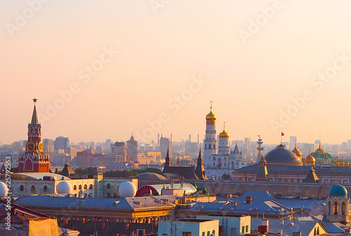 View of Moscow from the observation platform on the Lubyanka of the store Children's Shop