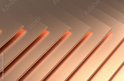 Fototapeta Naklejka Na Ścianę i Meble -  The abstract copper pattern background. 3D illustration.