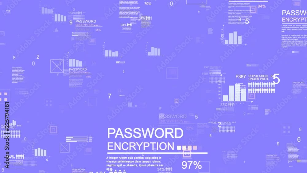 Looping infographic zoom in animation.Flying through infographic elements like population, demographic,bar charts.HUD digital elements,numbers, text code.Many different colors in portfolio.light Blue.