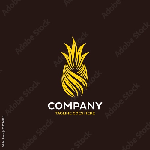 Pineapple logo design 