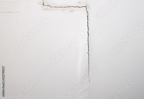 Crack in ceiling from a water leak.