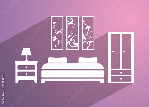 bedroom icon design