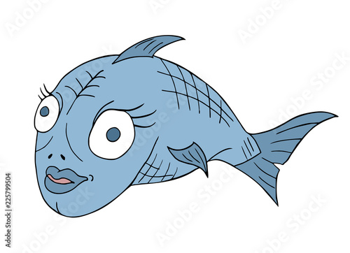 funny fish draw photo