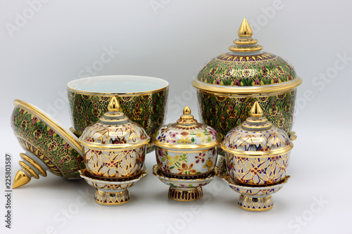 benjarong Thai ceramic photo