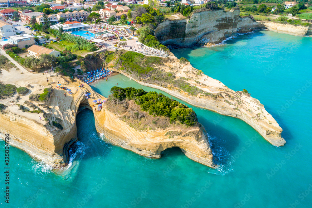 Famous Canal D'amour in Sidari - Corfu island, Greece