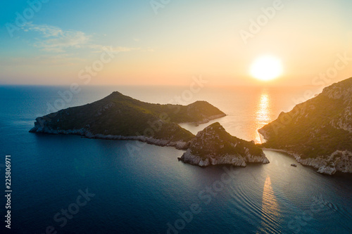 Porto Timoni is an amazing beautiful double beach in Corfu Island, Greece photo