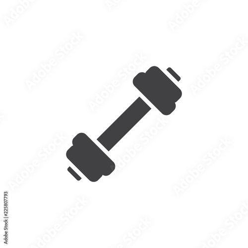 Dumbbell vector icon. filled flat sign for mobile concept and web design. Barbell simple solid icon. Symbol, logo illustration. Pixel perfect vector graphics