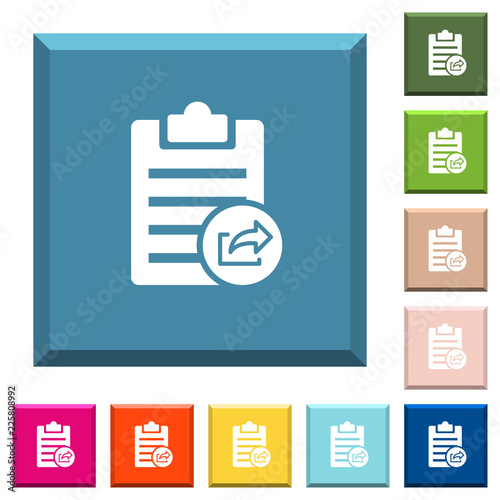 Export note white icons on edged square buttons