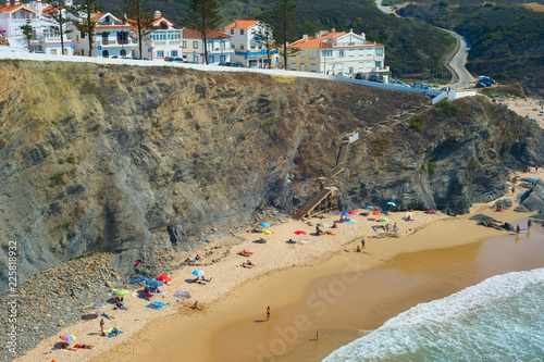 People ocean beach Portugal