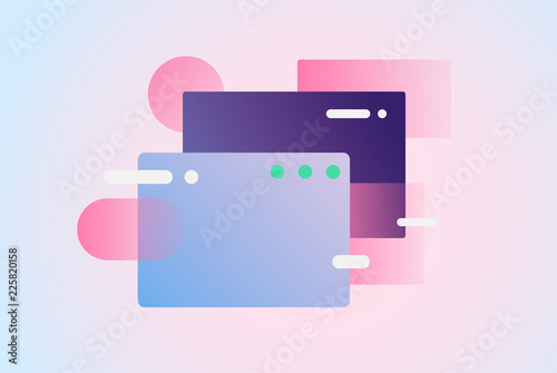 Web pages design composition