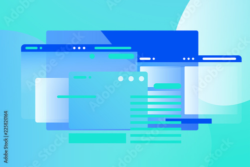 Web pages design composition