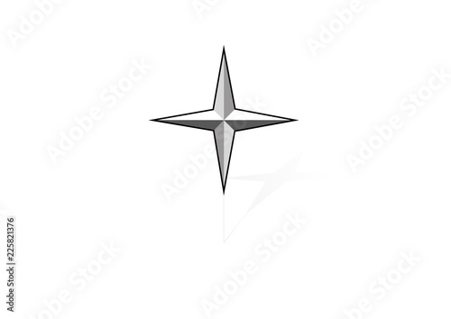 Rosa dei venti segnaposto con ombra