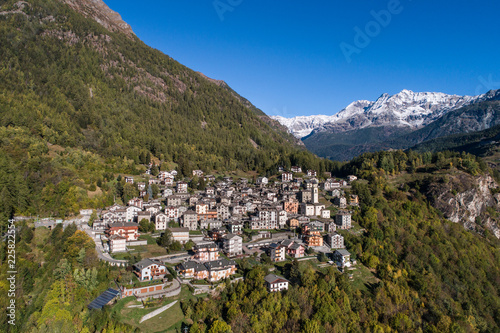 Mountain village, aerial photo.
Valmalenco, little village of Primolo photo