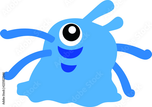 Comic cute monster vector