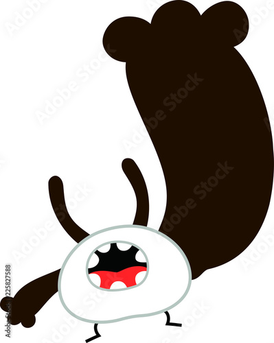 Comic cute monster vector