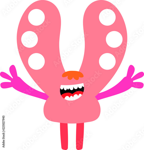 Comic cute monster vector