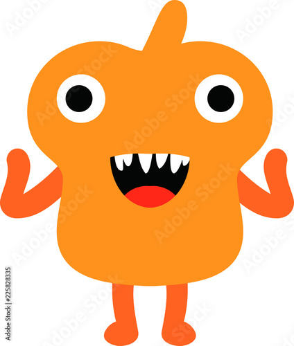 Comic cute monster vector