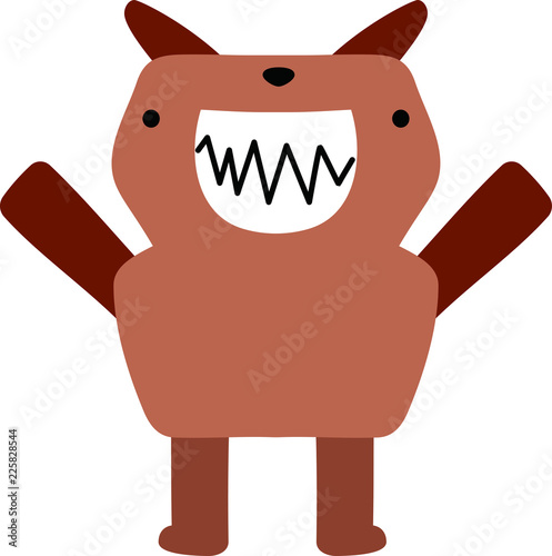 Comic cute monster vector