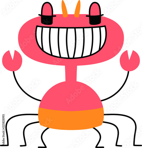Comic cute monster vector