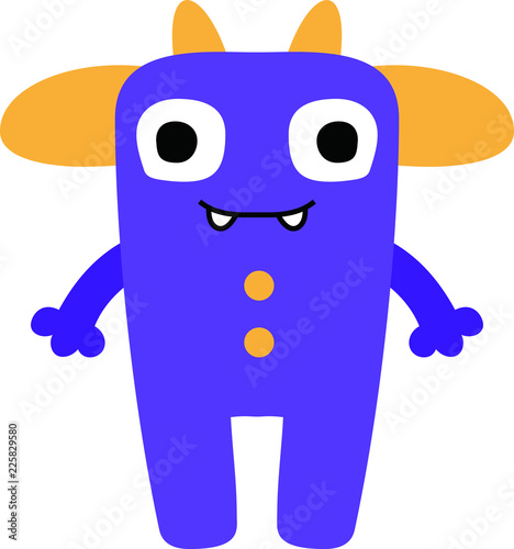 Comic cute monster vector