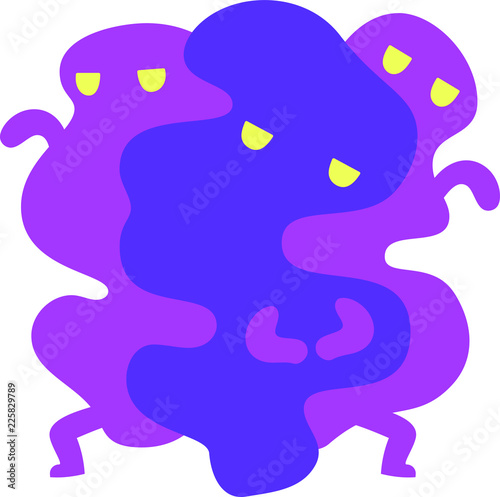 Comic cute monster vector