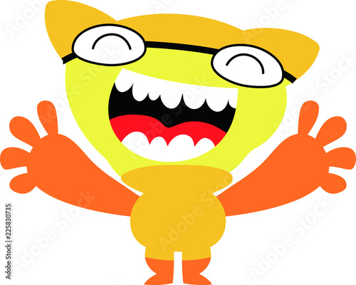 Comic cute monster vector