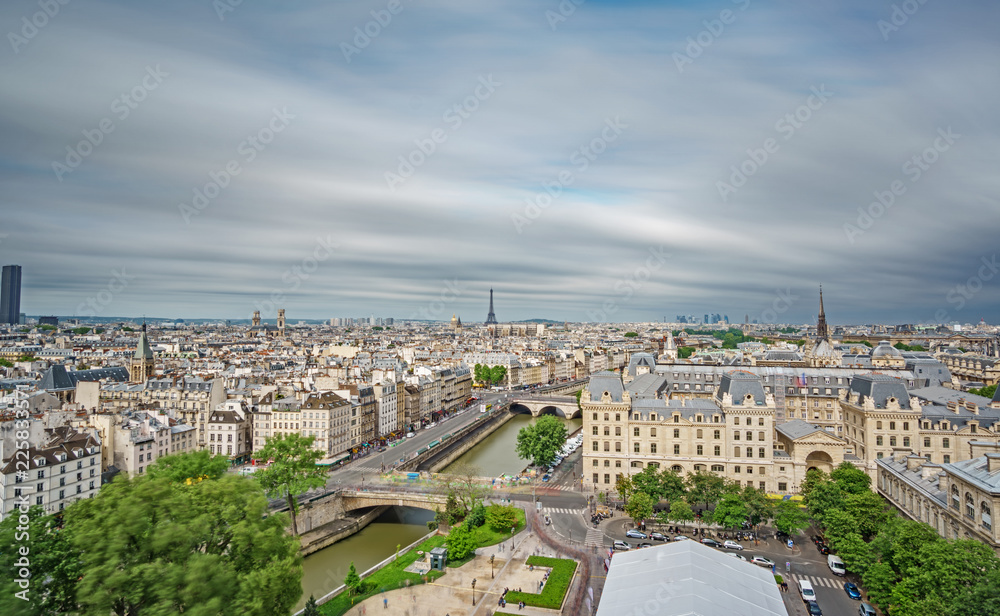 Ultra long exposure of Paris skyline