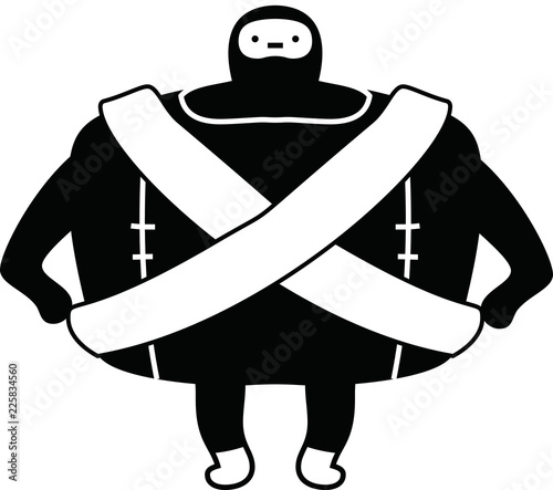 Black Comic cute monster vector