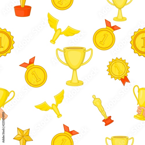 Win pattern. Cartoon illustration of win vector pattern for web