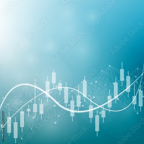 Stock market or forex trading graph. Chart in financial market vector illustration Abstract finance background