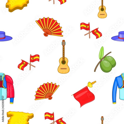 Spain pattern. Cartoon illustration of Spain vector pattern for web