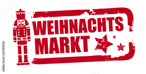 Stempel Weihnachtsmarkt - freigestellte Vektor Grafik