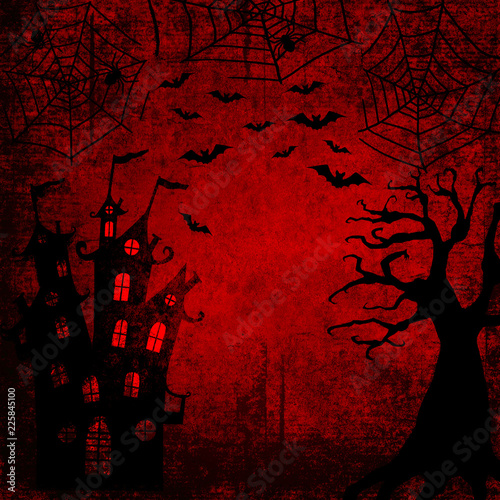 Halloween bloody red backgr...