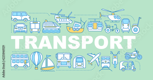 Public transport word concepts banner